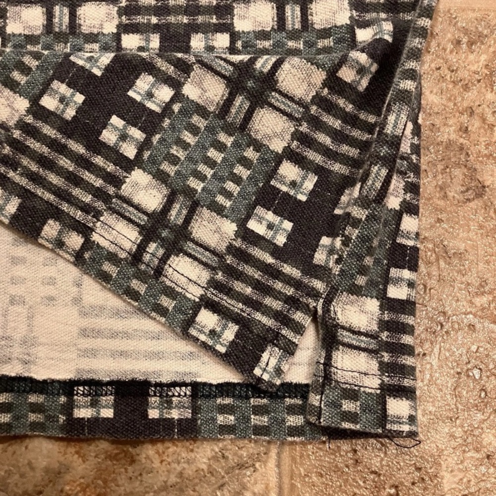 Vintage Point Zero Patchwork Pattern Henley Shirt… - image 7